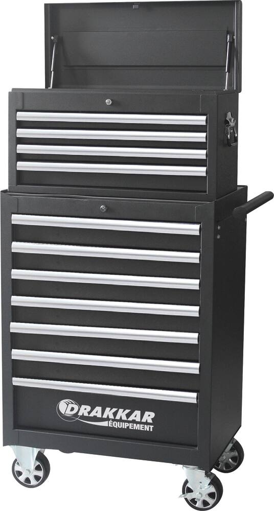Módulo de 4 Gavetas Cinza DRAKKAR para Carro de Ferramentas 660x306x377mm