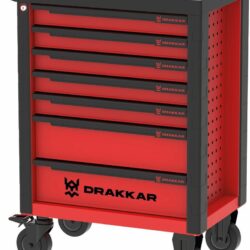 Carro de Ferramentas 7 Gavetas DRAKKAR com 176 Ferramentas e Módulos de Carbono