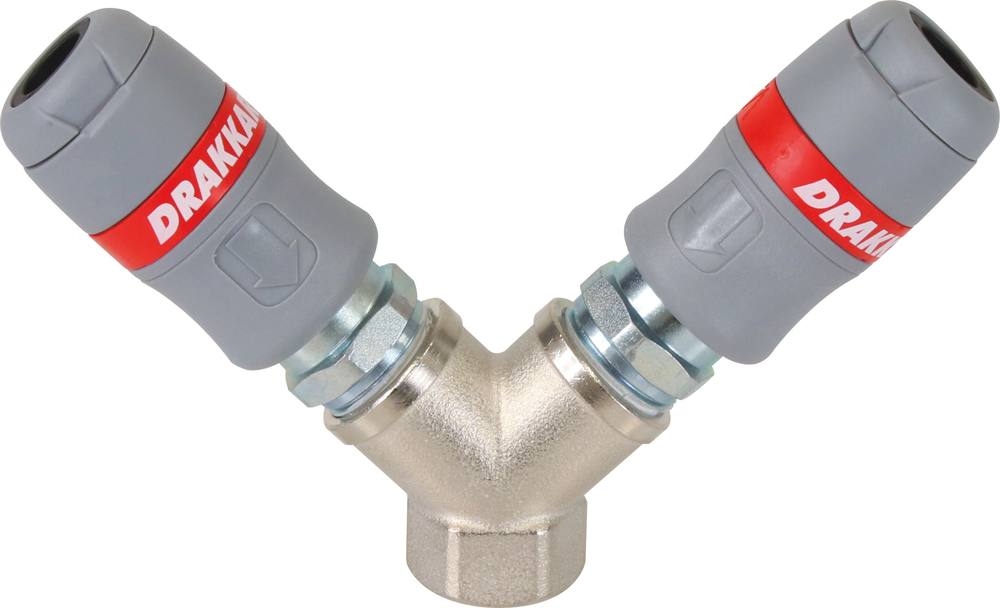 Raccord Rápido Fêmea Duplo em Y DRAKKAR 1/2" BSP 6mm