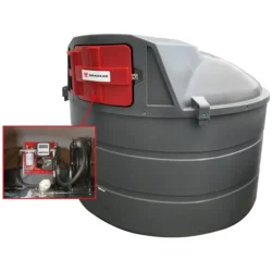 Depósito de Gasóleo 5000L PEHD Parede Dupla DRAKKAR com Armário e Enrolador 8m 230V