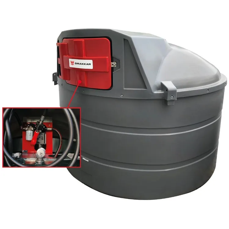 Depósito de Gasóleo DRAKKAR 5000L Parede Dupla com Armário 230V 100 l/min
