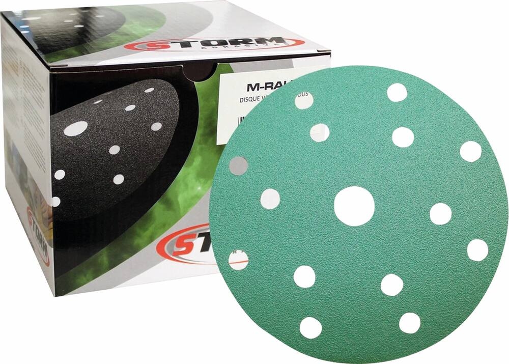 Discos Abrasivos de Velcro STORM GR80 150mm 15 Furos (Lote de 100 unidades) Discos Abrasivos de Velcro STORM GR80 150mm 15 Furos (Lote de 100 unidades)