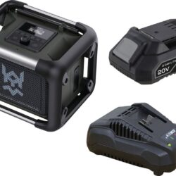 Coluna de Obra Portátil DRAKKAR 80W Bluetooth 5.0 DAB+ 2Ah