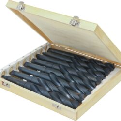 Jogo de 8 Brocas HSS Rectificadas DRAKKAR 24 a 31mm Cone Morse CM3