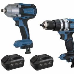 Pack SCHNEIDER 20V Berbequim 65Nm Chave de Impacto Rebarbadora 125mm