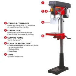 Engenho de Furar de Coluna DRAKKAR 400V 1100W CM2