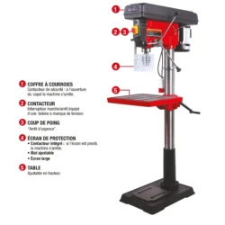 Engenho de Furar de Coluna DRAKKAR 400V 1500W CM3