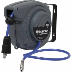 Enrolador Automático Orientável de Mangueira de Ar DRAKKAR Poliuretano 12 bar 8x12mm 9+1m 1/4 Pol.
