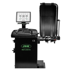 Equilibradora de Rodas Digital com Pedal de Travão e Laser JBM 200W 65Kg