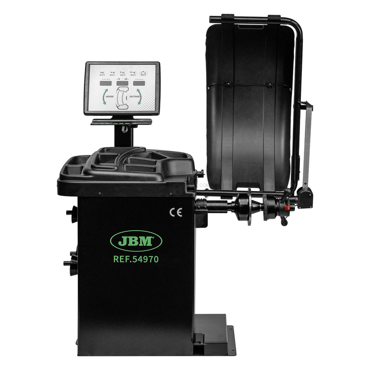 Equilibradora de Rodas Digital com Pedal de Travão e Laser JBM 200W 65Kg