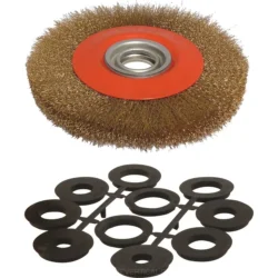 Escova Metálica 200x32mm com Anéis Multi-Furo KARZAN