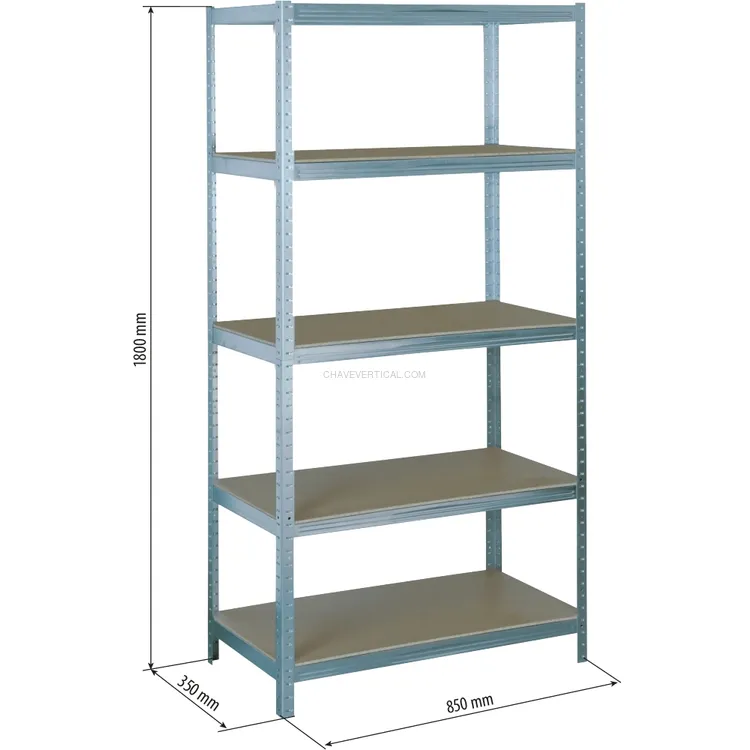 Estante Metálica STILKER 5 Prateleiras 1800x850x350mm 1250kg - Image 3
