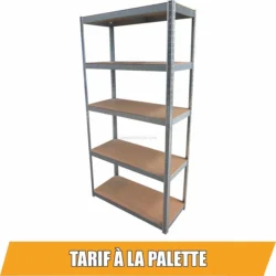 Estante Metálica STILKER 5 Prateleiras MDF 1250kg 1800x900x450mm