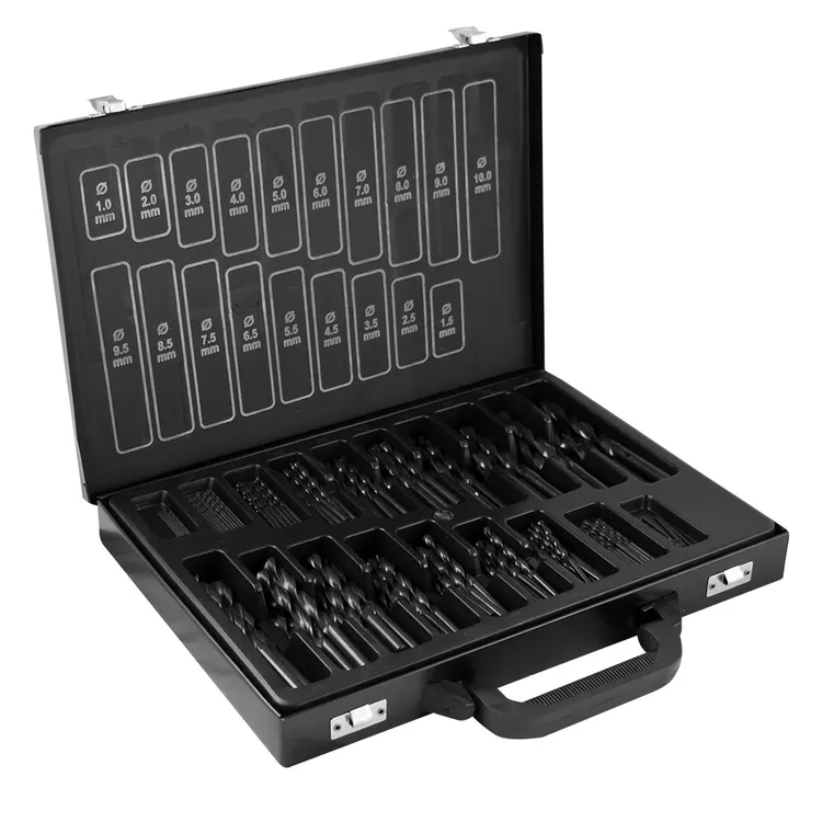Estojo de Brocas Helicoidais JBM 1-10mm HSS 4241 170 Peças