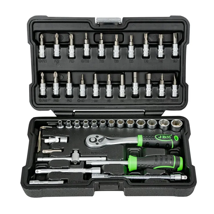 Mala de Ferramentas 46 Peças JBM 1/4" Hexagonal Cincado