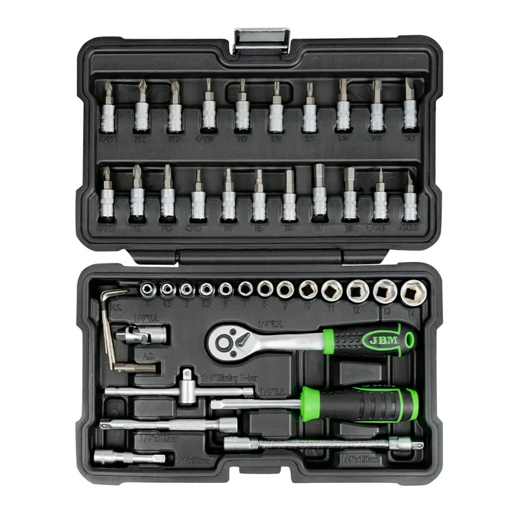 Mala de Ferramentas 46 Peças JBM 1/4" Hexagonal Cincado