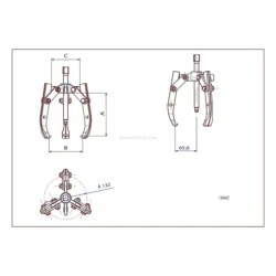 Extrator Combinado de 2 ou 3 Garras DRAKKAR 310mm 10T