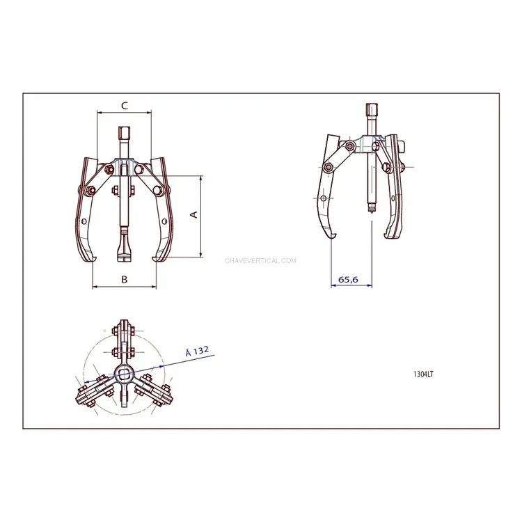 Extrator Combinado de 2 ou 3 Garras DRAKKAR 310mm 10T