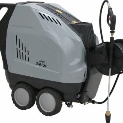 Lavadora de Alta Pressão Água Quente SCHNEIDER 380 V 200 bar 21 l/min 20 m com Enrolador