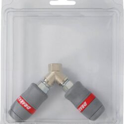 Raccord Rápido Fêmea Duplo em Y DRAKKAR Passagem de Ar 6mm Rosca Fêmea 1/4" BSP