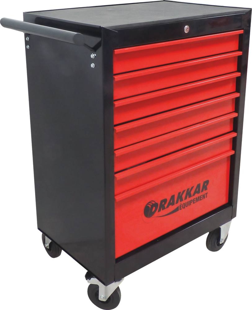 Carro de Oficina DRAKKAR 7 Gavetas com 191 Ferramentas e Módulos de Carbono