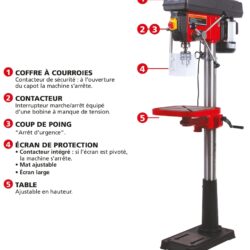 Engenho de Furar de Coluna DRAKKAR 400V 1100W CM2 - Image 2
