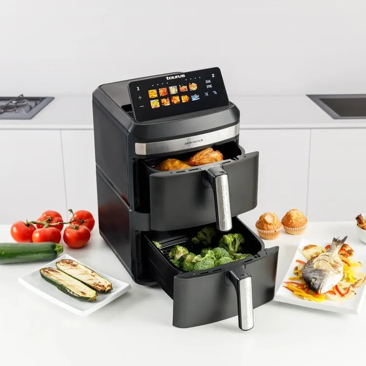 Fritadeira sem Óleo TAURUS Air Fry Duo Slim 13L 2800W