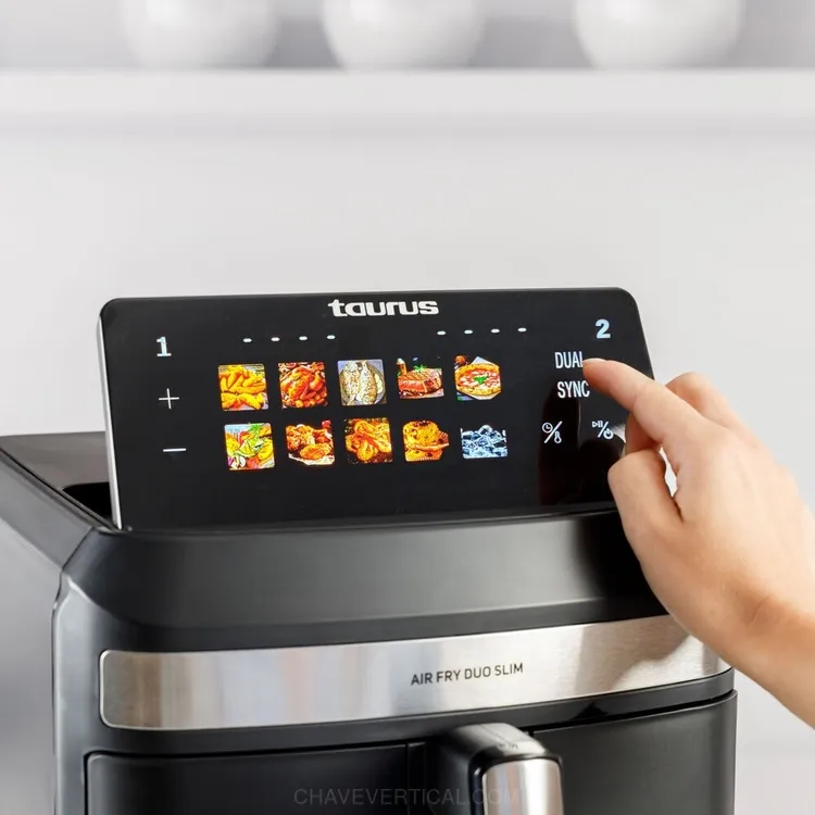 Fritadeira sem Óleo TAURUS Air Fry Duo Slim 13L 2800W