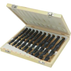 Jogo de 10 Brocas HSS Rectificadas DRAKKAR 14,5 a 23mm Cone Morse CM2