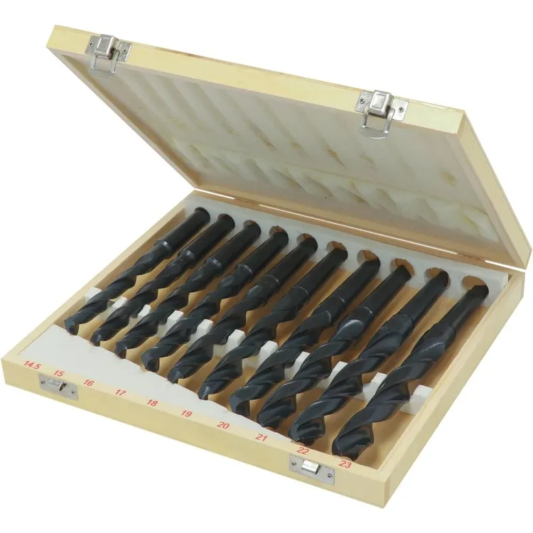 Jogo de 10 Brocas HSS Rectificadas DRAKKAR 14,5 a 23mm Cone Morse CM2
