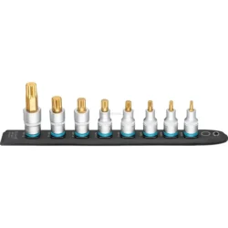 Jogo de 8 Chaves de Caixa com Ponta Torx 1/2″ HAZET em Suporte Magnético