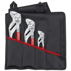 Jogo de Alicates-Chave KNIPEX 3 Peças 150/250/300mm com Bolsa