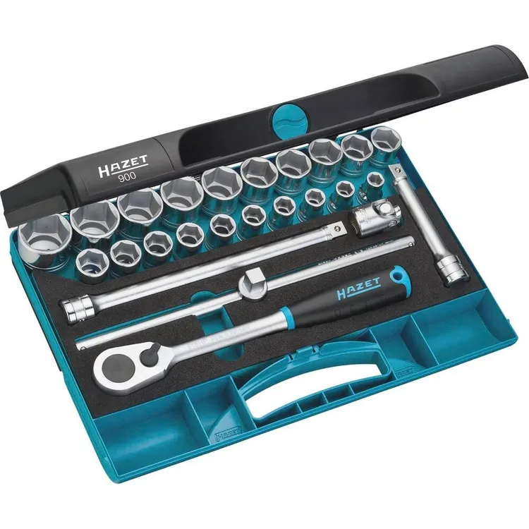 Jogo de Chaves de Caixa 1/2" HAZET 25 Peças