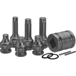 Jogo de Chaves de Caixa de Impacto XZN HAZET 1/2″ e 3/4″ M14-M18 11 Peças