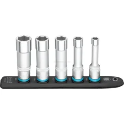 Jogo de Chaves de Caixa Longas HAZET 1/2″ 5 Peças com Suporte Magnético