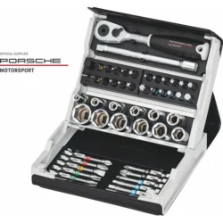 Jogo de Chaves de Caixa SmartCase Porsche Motorsport HAZET 50 Peças 1/4″