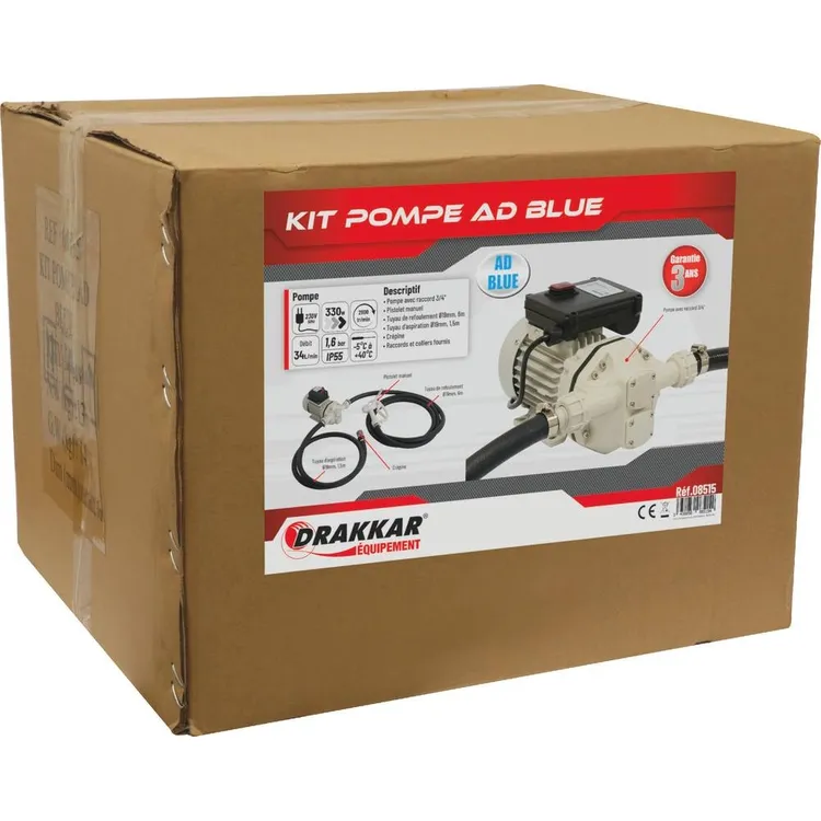 Kit Bomba Elétrica para AdBlue DRAKKAR 230V 330W 34L/min