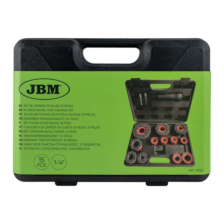 Kit de Limpeza de Cubos e Espigões JBM 15 Peças 1.40kg