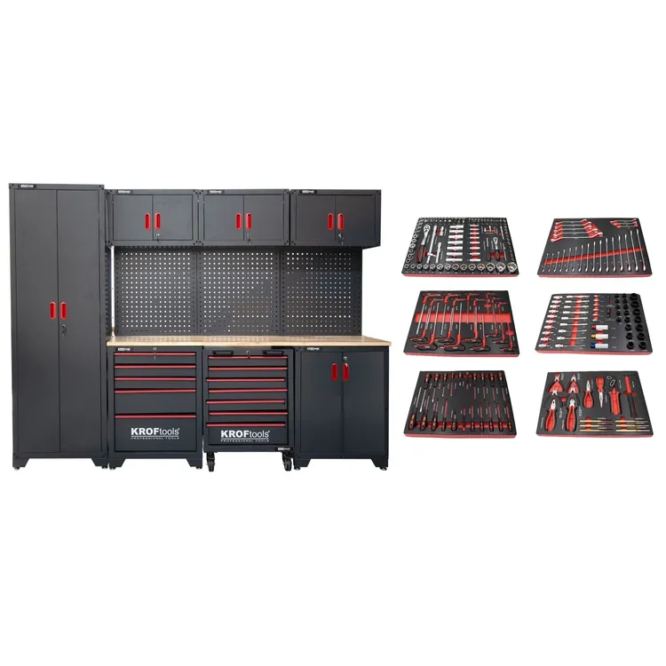 Kit de Mobiliário de Oficina Modular KROFTOOLS 2640x457x1981mm