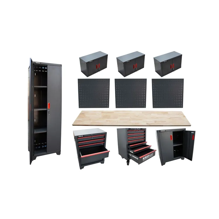 Kit de Mobiliário de Oficina Modular KROFTOOLS 2640x457x1981mm