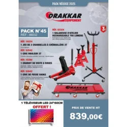 Kit de Oficina DRAKKAR Macaco 3T e Macaco de Fossa 500kg