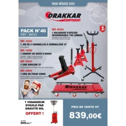 Kit de Oficina DRAKKAR Macaco 3T e Macaco de Fossa 500kg