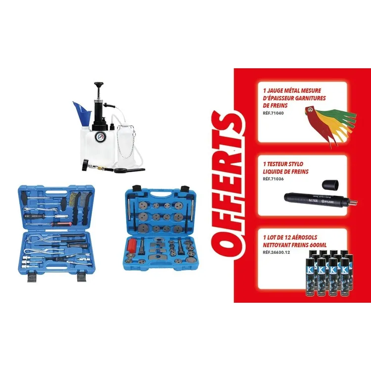 Kit de Reparação e Manutenção de Travões STILKER com Repulsor de Pistões e Sangrador 3L
