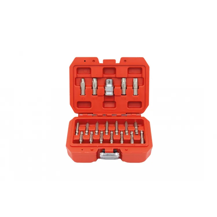 Kit Extrator de Perfis Danificados Torx/Hex 19 Peças KROFTOOLS