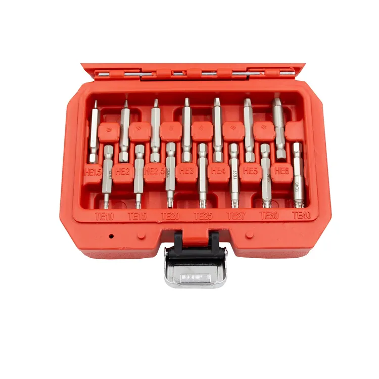 Kit Extrator de Perfis Danificados Torx/Hex 19 Peças KROFTOOLS