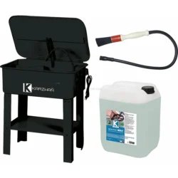 Lava-peças Elétrico de Oficina KARZAN 70L 230V com Detergentes MEKATOP MAX e Pincel