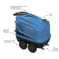 Lavadora de Alta Pressão Água Quente SCHNEIDER 230 V 150 bar 9 L/min