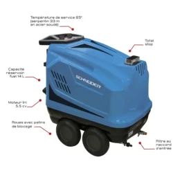 Lavadora de Alta Pressão Água Quente SCHNEIDER 380 V 160 bar 14 L/min