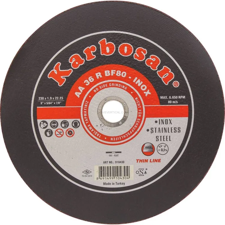 Lote de 25 Discos de Corte Aço/Inox 230x1,9x22mm