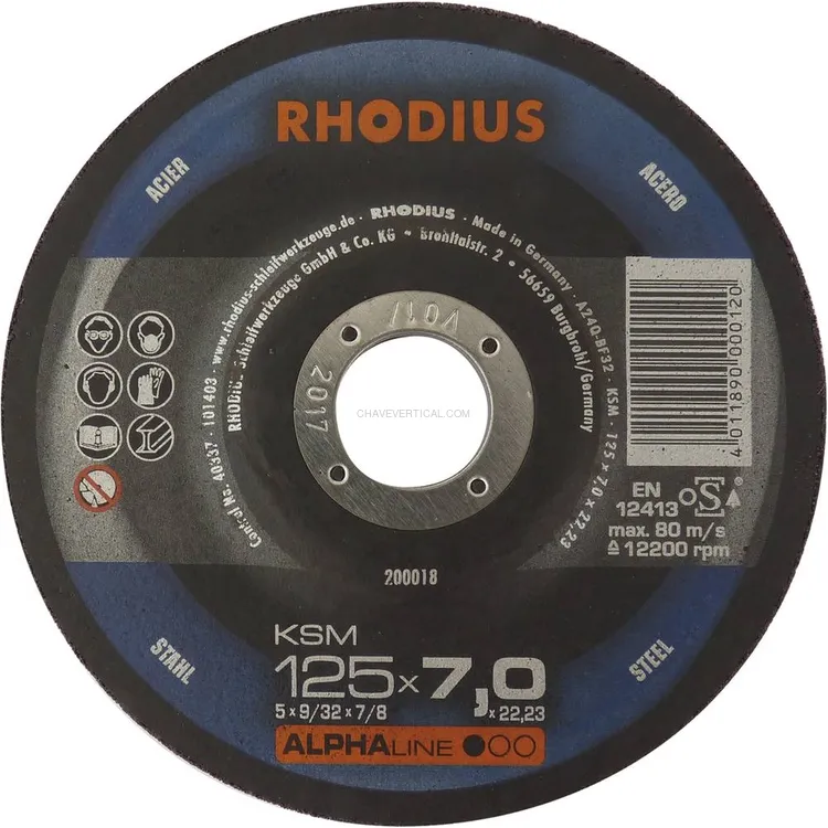 Lote de 25 Discos de Desbaste Aço 125x7x22mm
